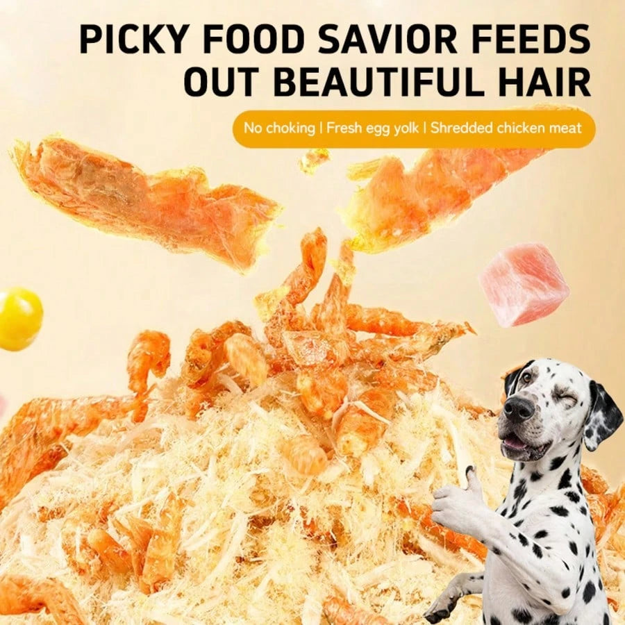 Teuteur Freeze-Dried Dog Treat with krill, egg yolk, and chicken floss