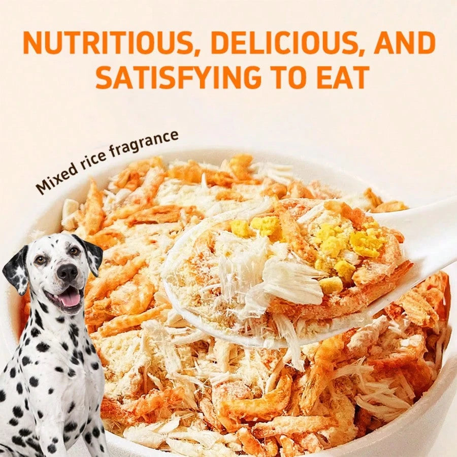 Teuteur Freeze-Dried Dog Treat with krill, egg yolk, and chicken floss