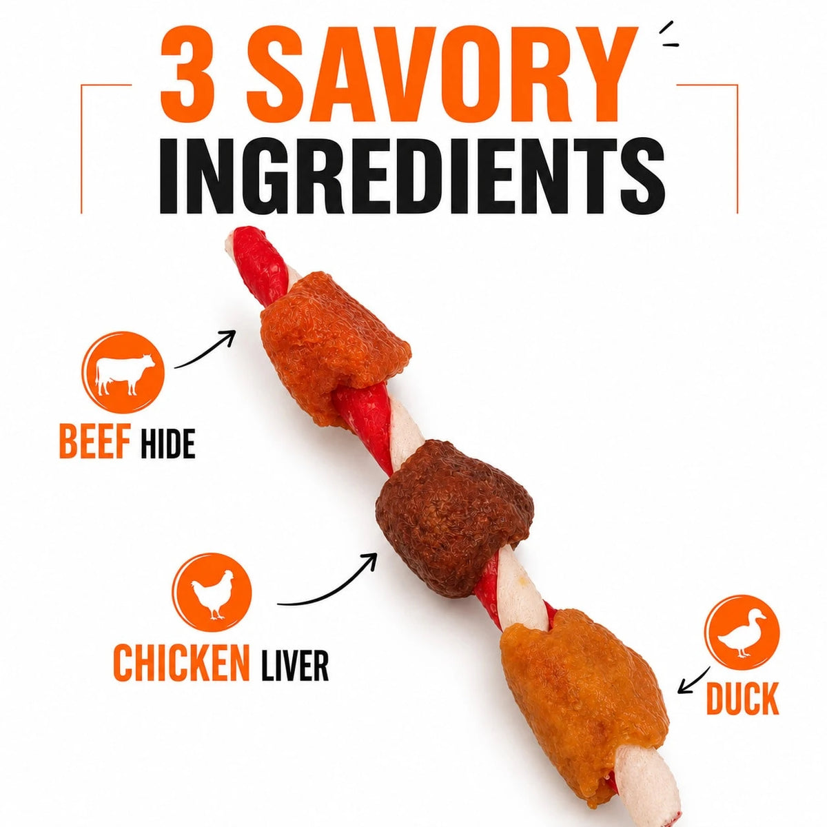 Teuteur Dog Treat Variety Pack – Chicken, Duck & Beef Jerky Snacks for Training & Daily Rewards