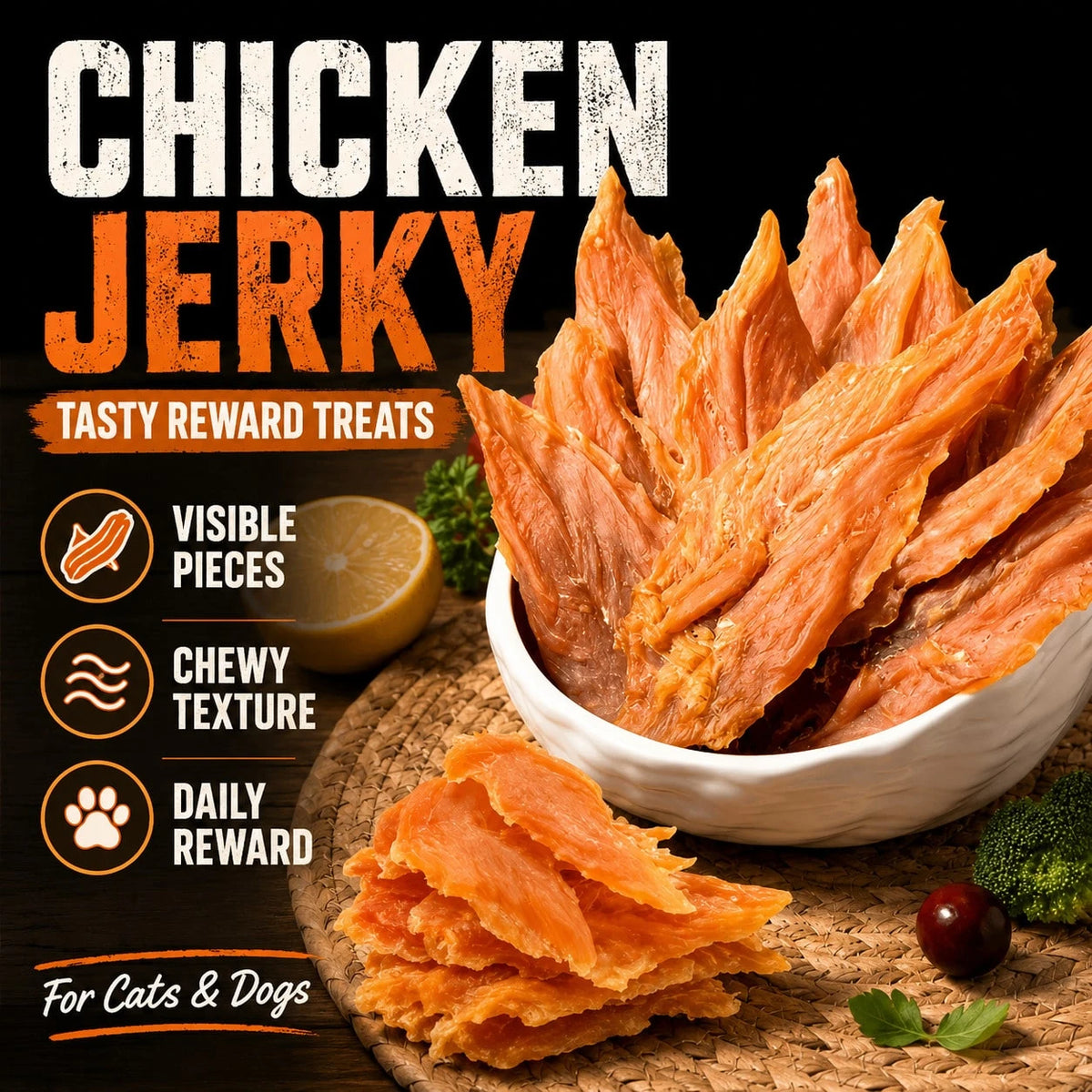 LOVE PET PROSPER Chicken & Duck Jerky Dog Treats – High-Protein Natural Pet Snacks for Training & Daily Rewards