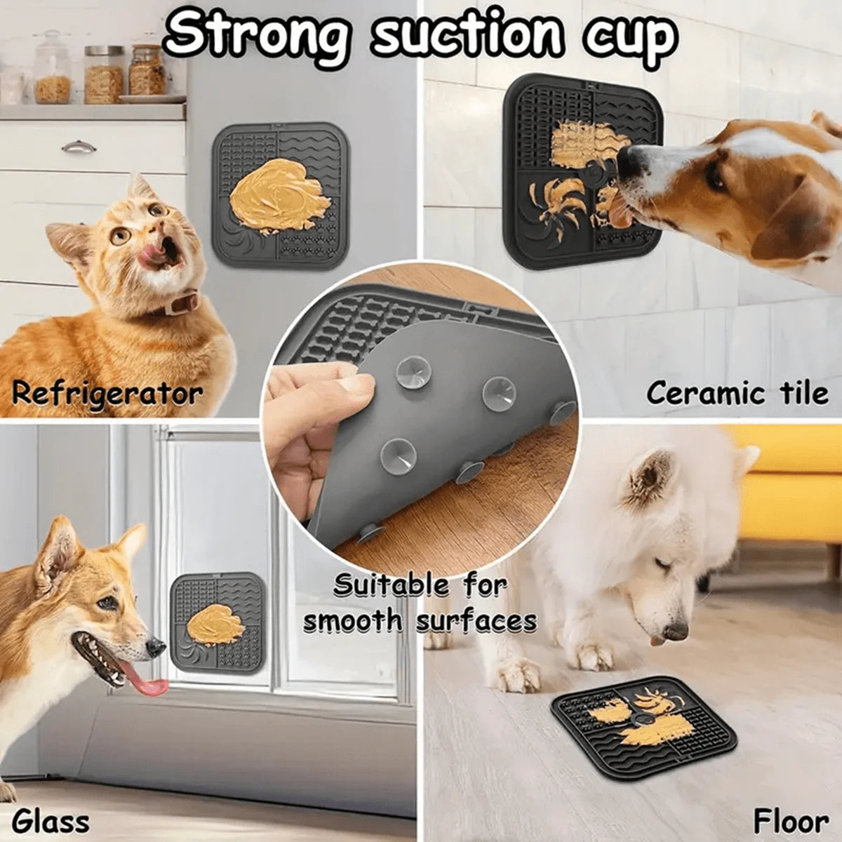 Silicone slow feeder mat for dogs, easy to clean