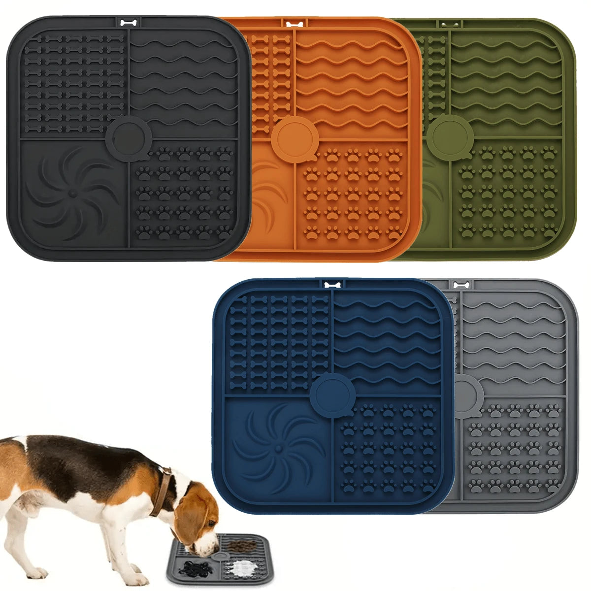 Square silicone dog lick mat color option 1