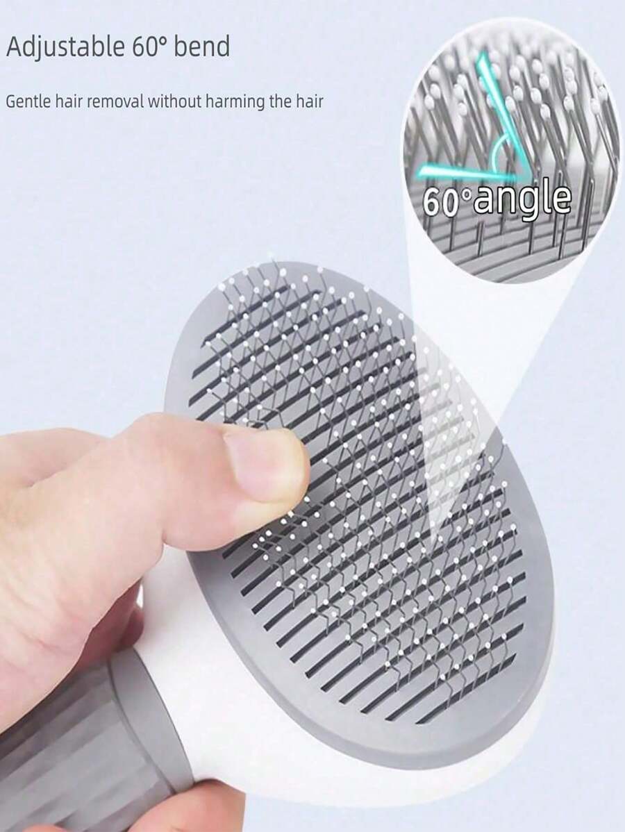 Self-cleaning dog and cat brush in multiple colors