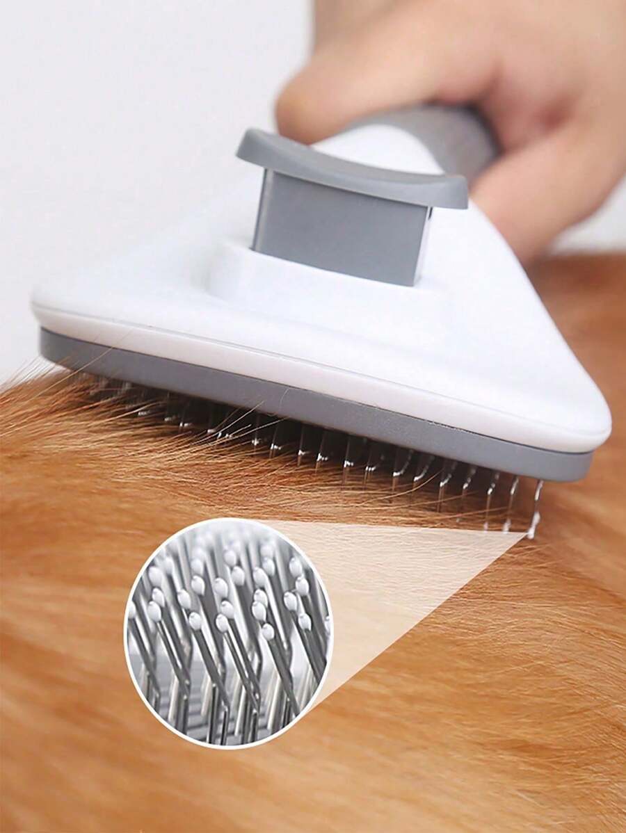 Pet grooming comb for shedding and detangling