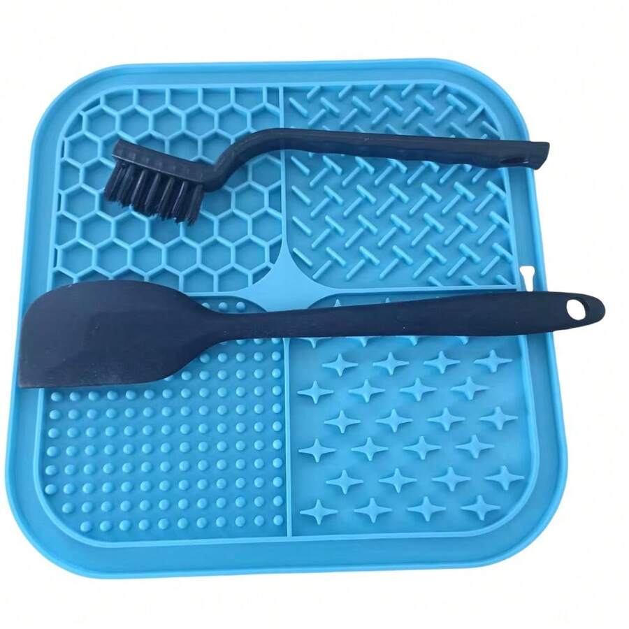 Slow feeder pet bowl lick mat to calm anxious dogs and cats