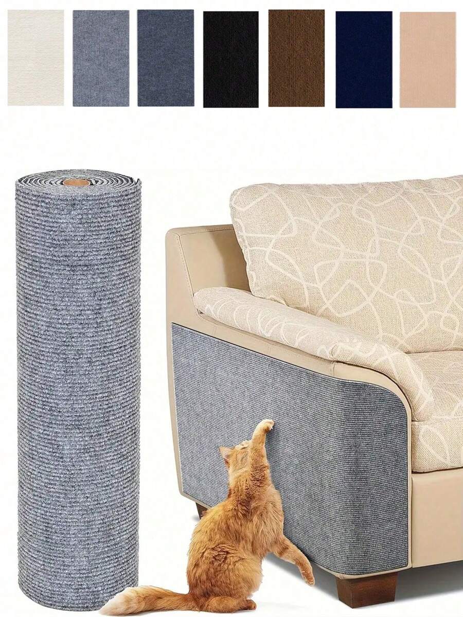 Cuttable self-adhesive cat scratch pad sofa and furniture protector - image 1