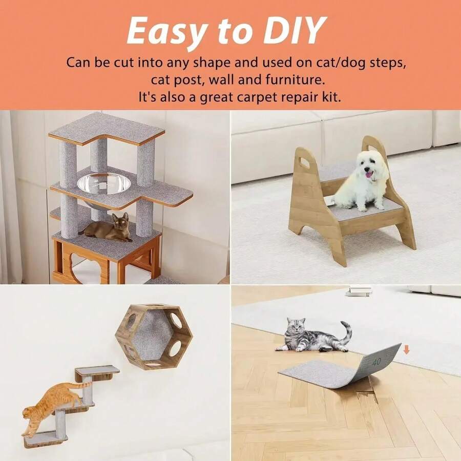 Cuttable self-adhesive cat scratch pad sofa and furniture protector - image 3