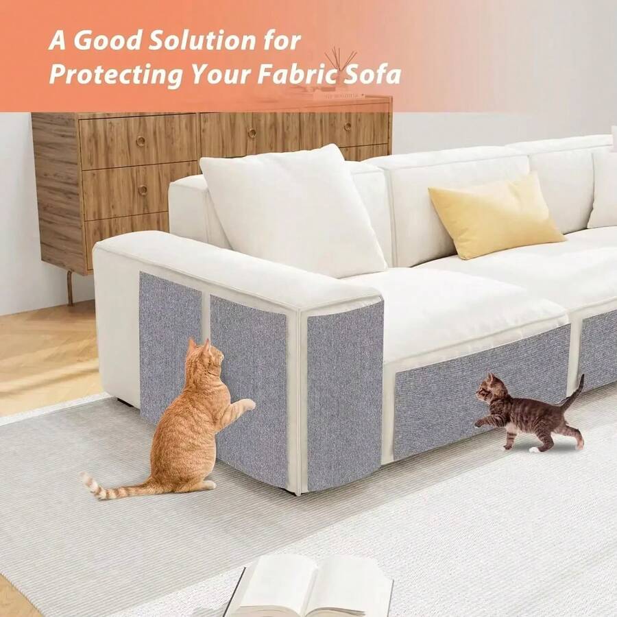 Cuttable self-adhesive cat scratch pad sofa and furniture protector - image 2