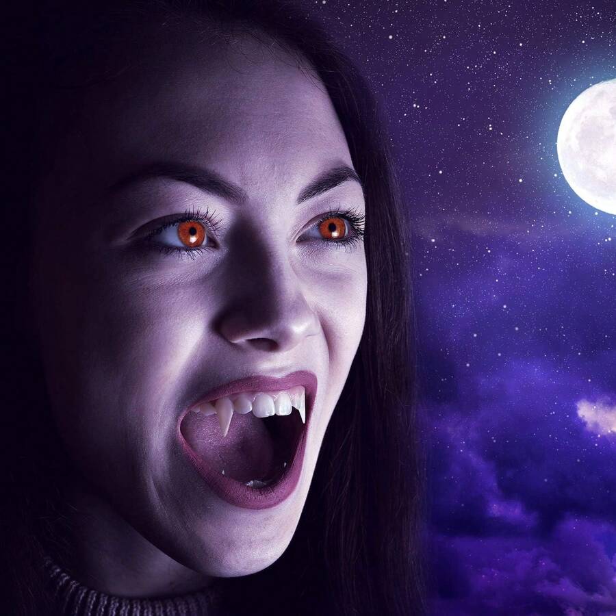 Adult Vampire Fangs Accessory, Realistic Vampire Teeth For Men And Women, Halloween Party Body Acces