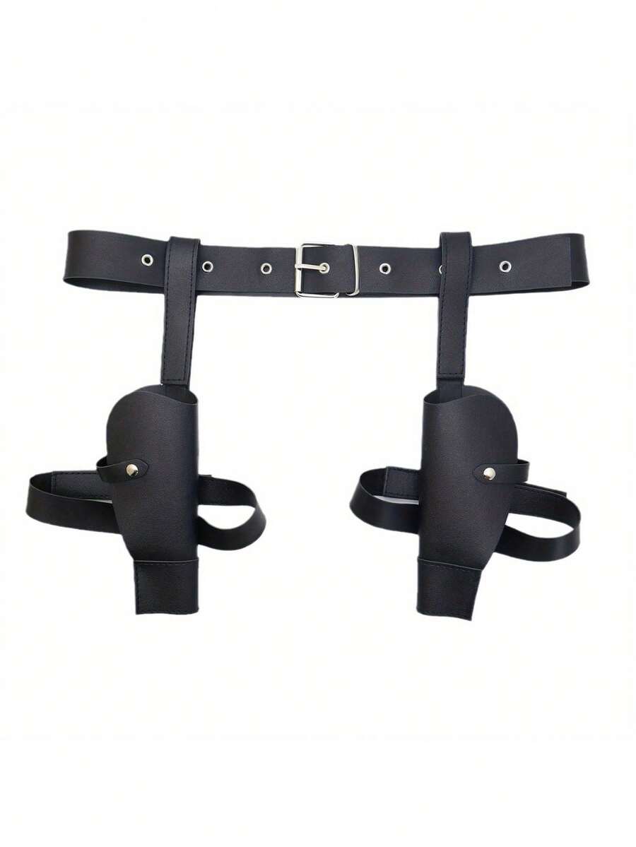 Western cowboy belt with dual holsters - view 5