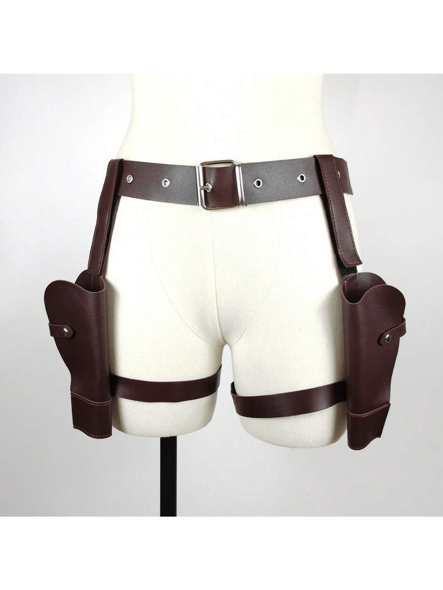 Western cowboy belt with dual holsters - view 6