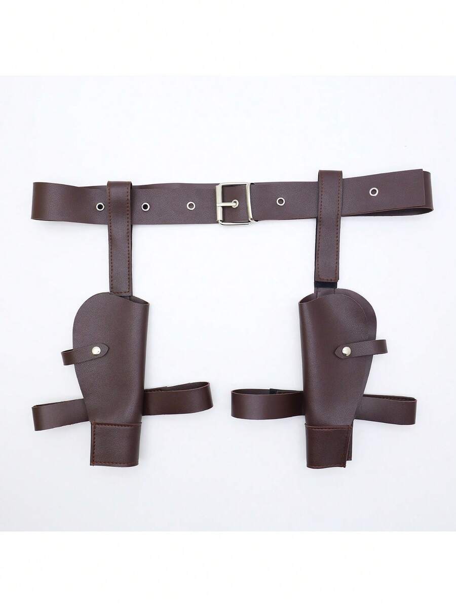 Western cowboy belt with dual holsters - view 7