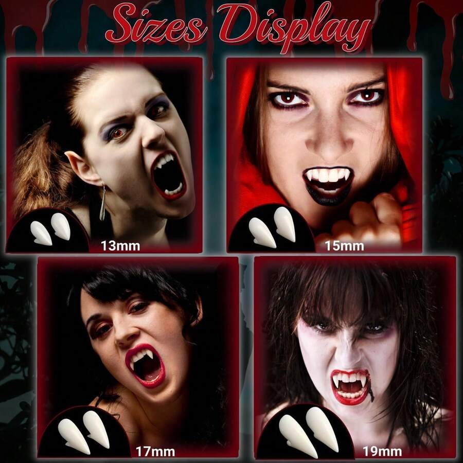 Adult Vampire Fangs Accessory, Realistic Vampire Teeth For Men And Women, Halloween Party Body Acces