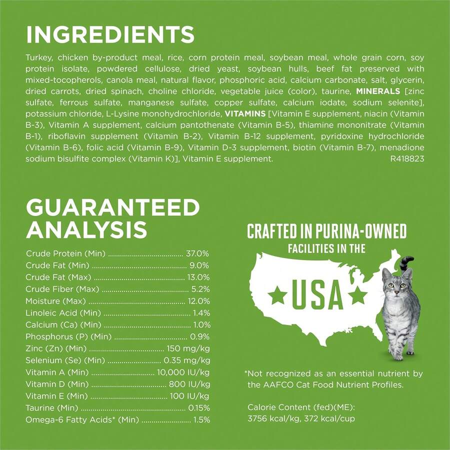Purina ONE Indoor Advantage natural low fat weight control dry cat food 3.5 lb bag