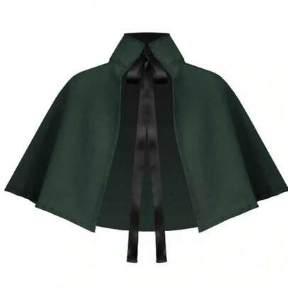 Unisex Lightweight Hooded Cloak Cape For Men Women, Spring Autumn Thin Halloween - Green