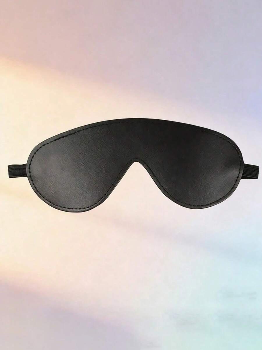 Halloween Costume Role Play Accessories, Black PU Leather Eye Mask And Plastic H - image 4
