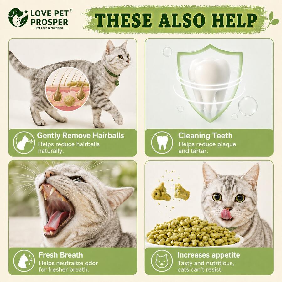 Cat grass treats that support digestion