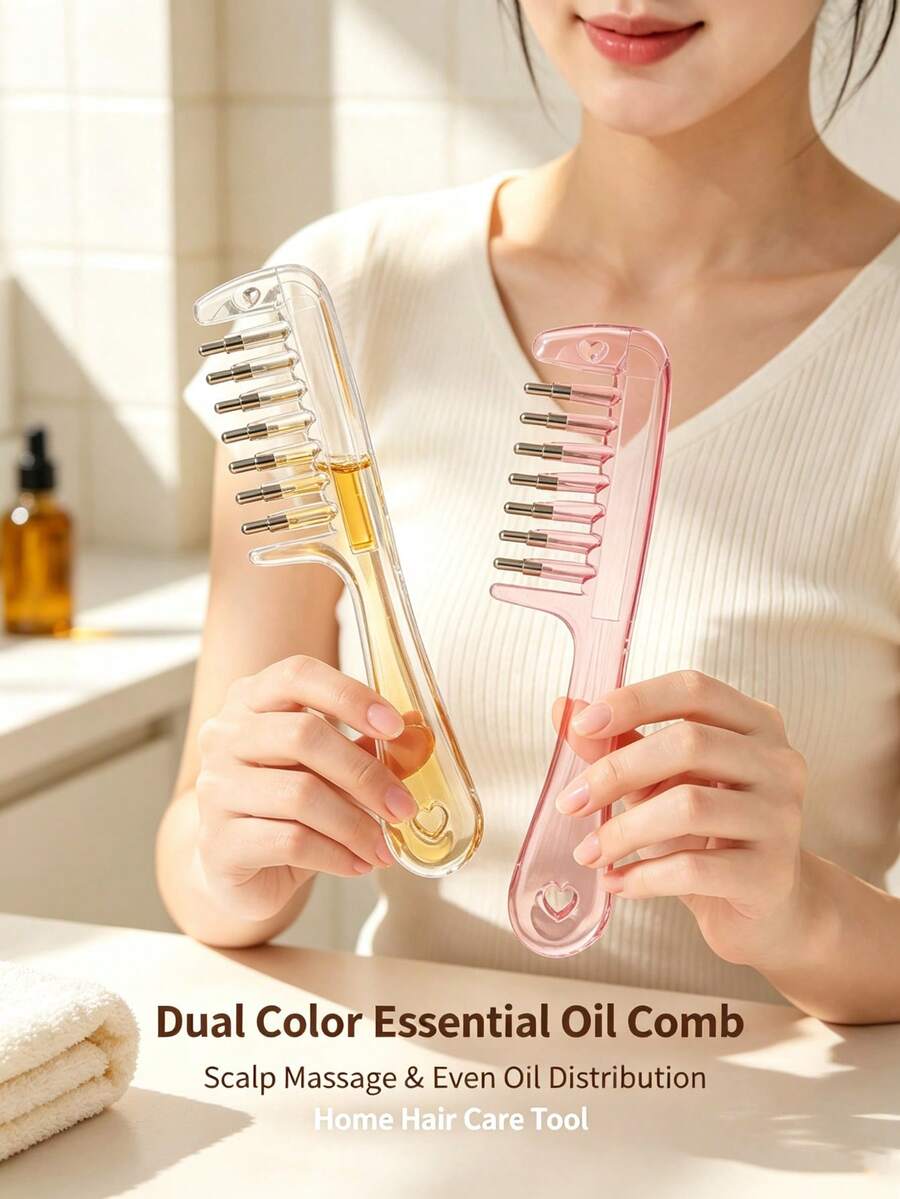 Scalp Hair Oil Dispensing Comb, Hair Root Essence Applicator, Refillable Hair Ca - image 8