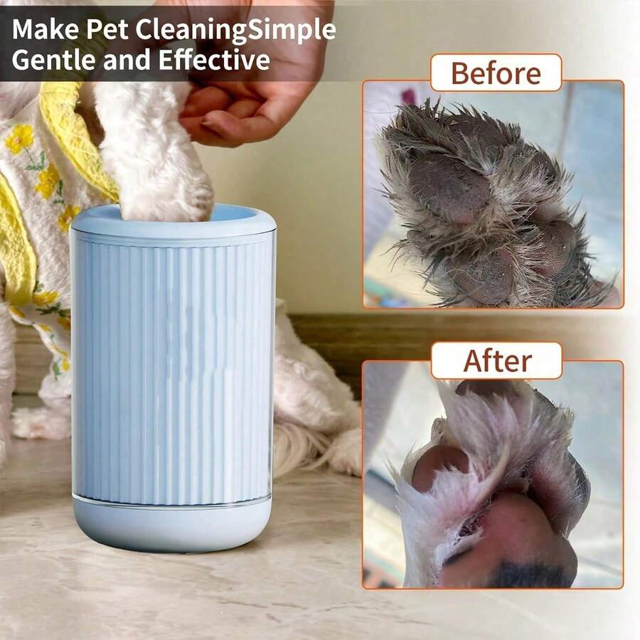 Easy-to-use paw washer cup for dog and cat grooming