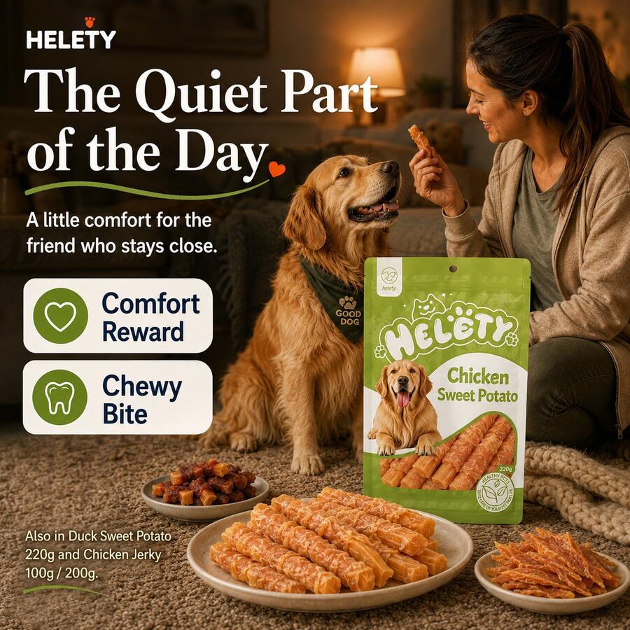 HELETY chewy dog treat pieces for dog training