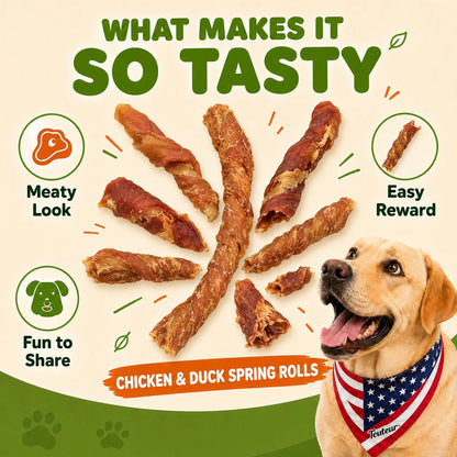 Teuteur Premium Duck Leg Dog Chews Crunchy Duck Meat Treats For Small Medium Large Dogs Long Lasting Chew Sticks For Training Rewards High Protein Natural Dog Snacks For Teeth Cleaning Puppy Adult Dogs Tasty Pet Treats