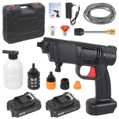 Cordless Pressure Washer, 6-In-1 Nozzle Portable Battery Powered Pressure Washer Handheld, Cordless Pressure Washer, Electric Pressure Water Gun, Handheld Car Washer Gun, Powerful, For Home, Car Washing,Garden Tools