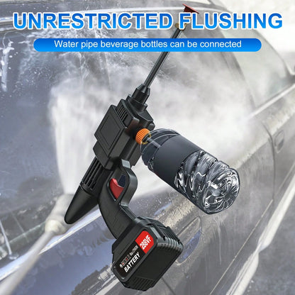 Cordless Pressure Washer, 6-In-1 Nozzle Portable Battery Powered Pressure Washer Handheld, Cordless Pressure Washer, Electric Pressure Water Gun, Handheld Car Washer Gun, Powerful, For Home, Car Washing,Garden Tools