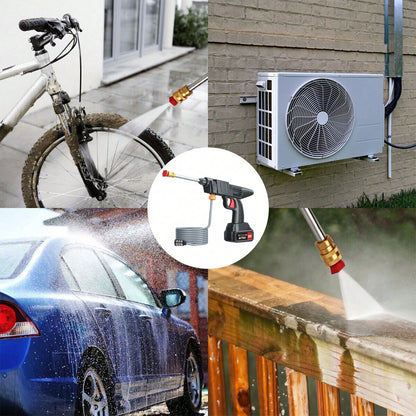 Cordless Pressure Washer, 6-In-1 Nozzle Portable Battery Powered Pressure Washer Handheld, Cordless Pressure Washer, Electric Pressure Water Gun, Handheld Car Washer Gun, Powerful, For Home, Car Washing,Garden Tools