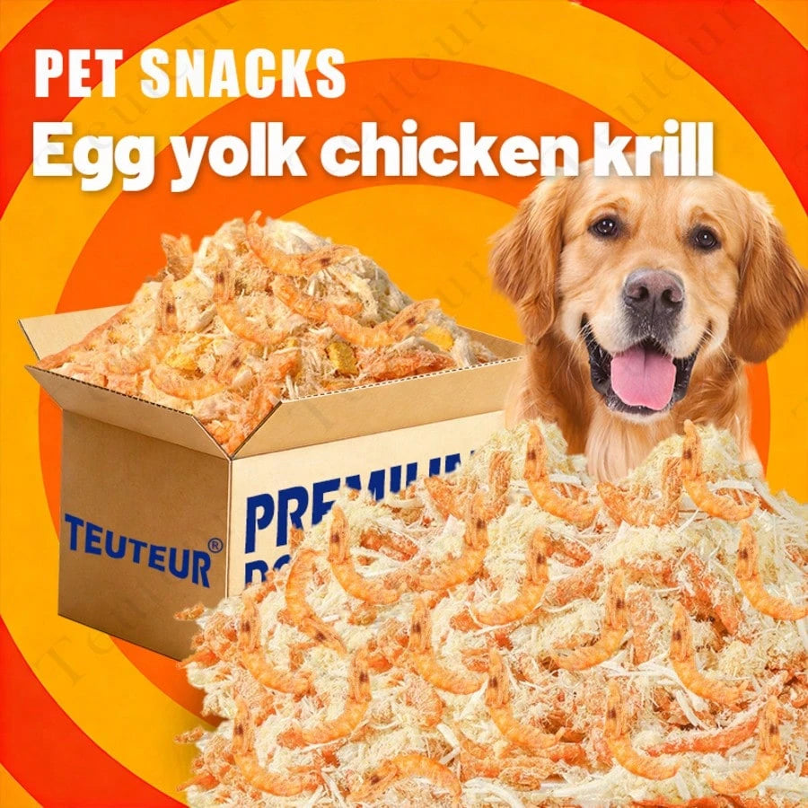 Teuteur Freeze-Dried Dog Treat with krill, egg yolk, and chicken floss