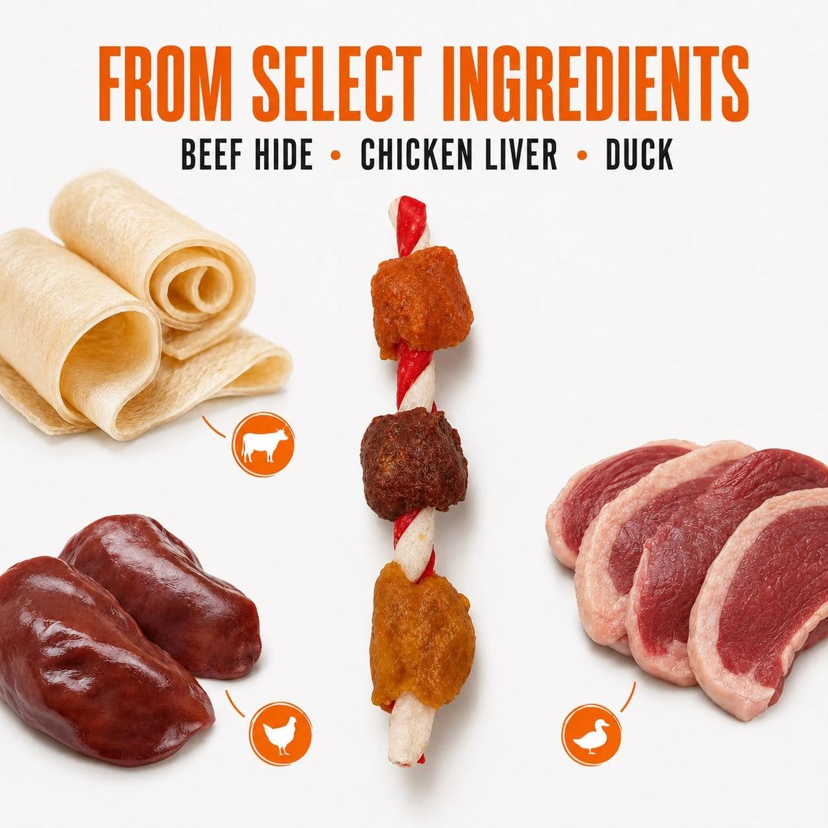 Teuteur Dog Treat Variety Pack – Chicken, Duck & Beef Jerky Snacks for Training & Daily Rewards